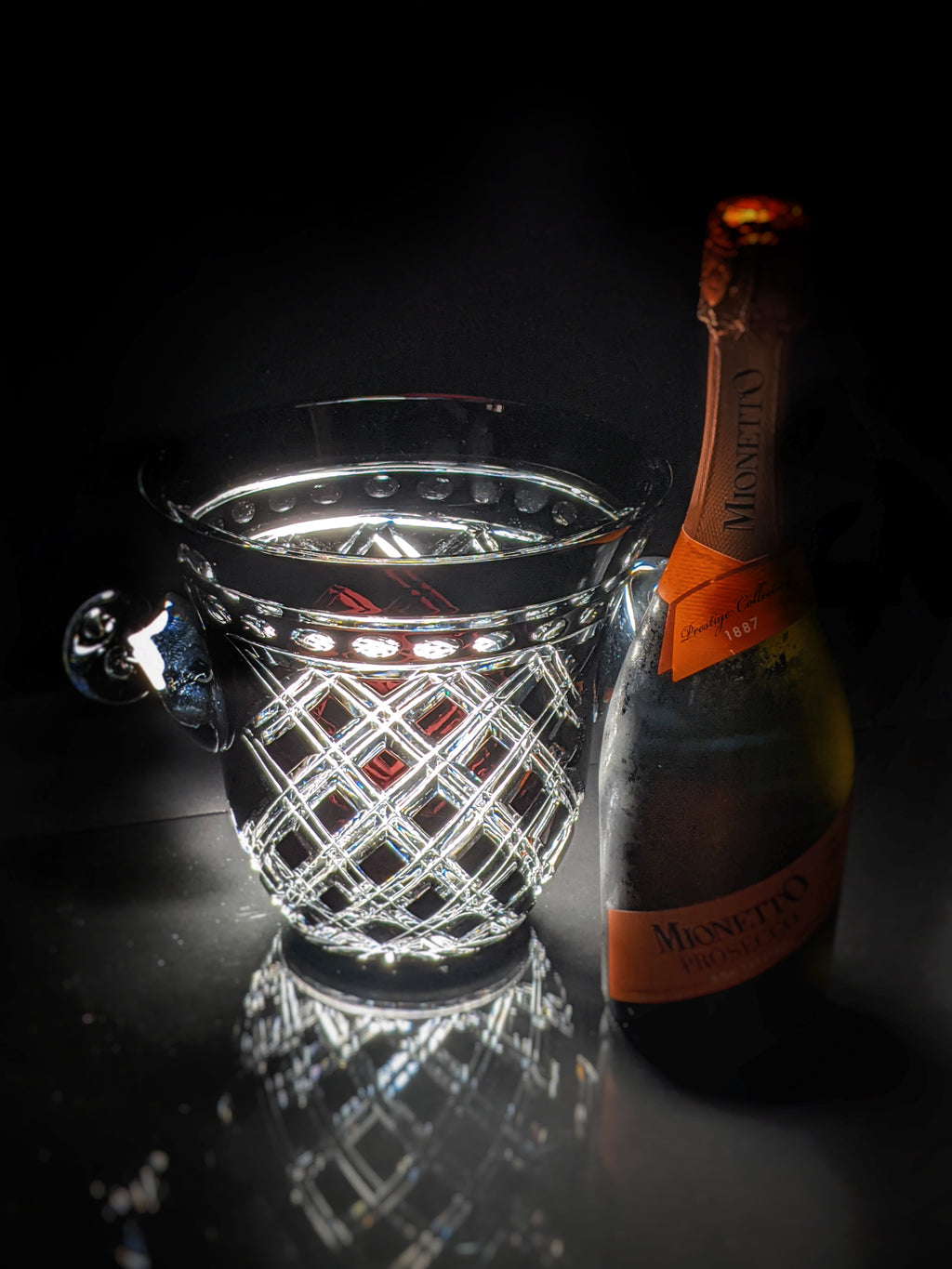 Black Crystal Champagne Ice bucket without  the original box