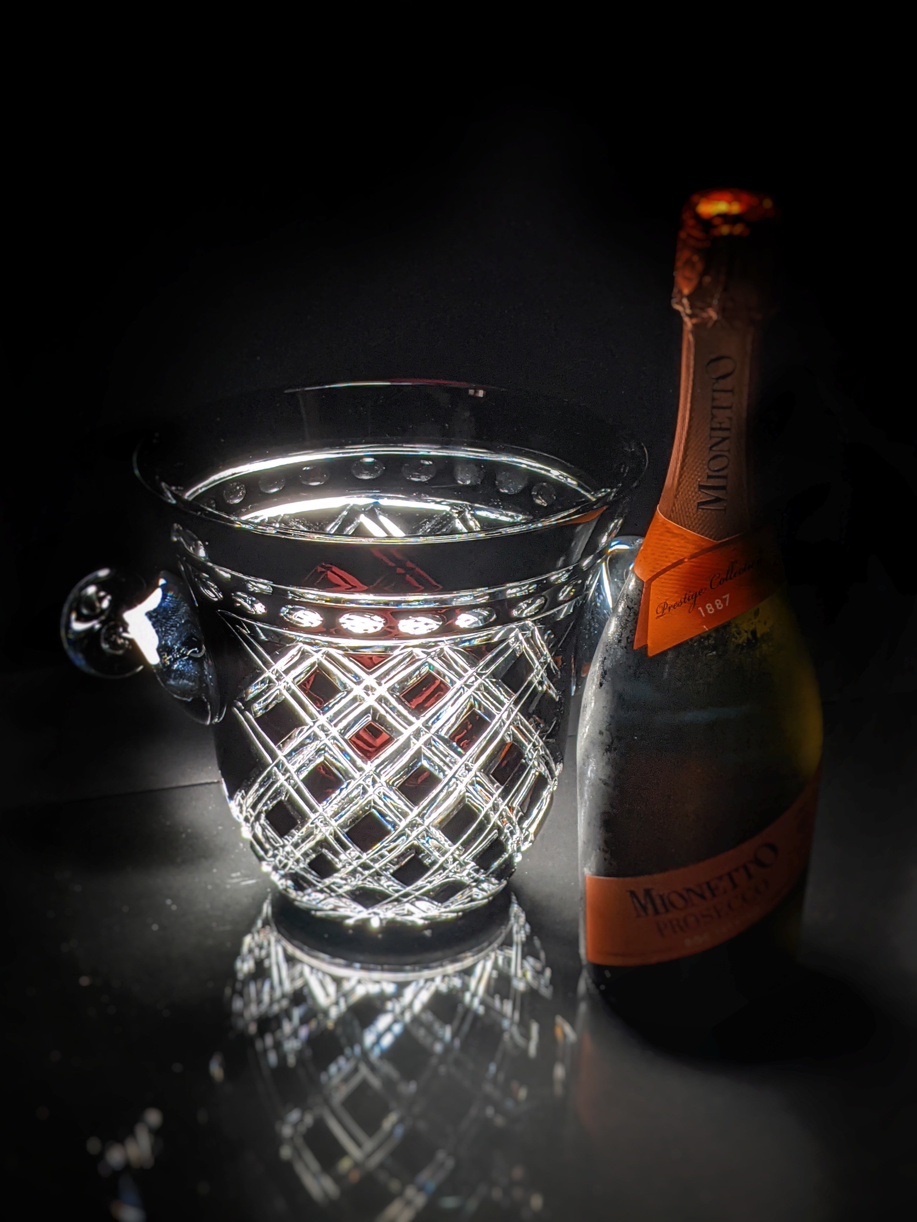 Black Crystal Champagne Ice bucket without  the original box