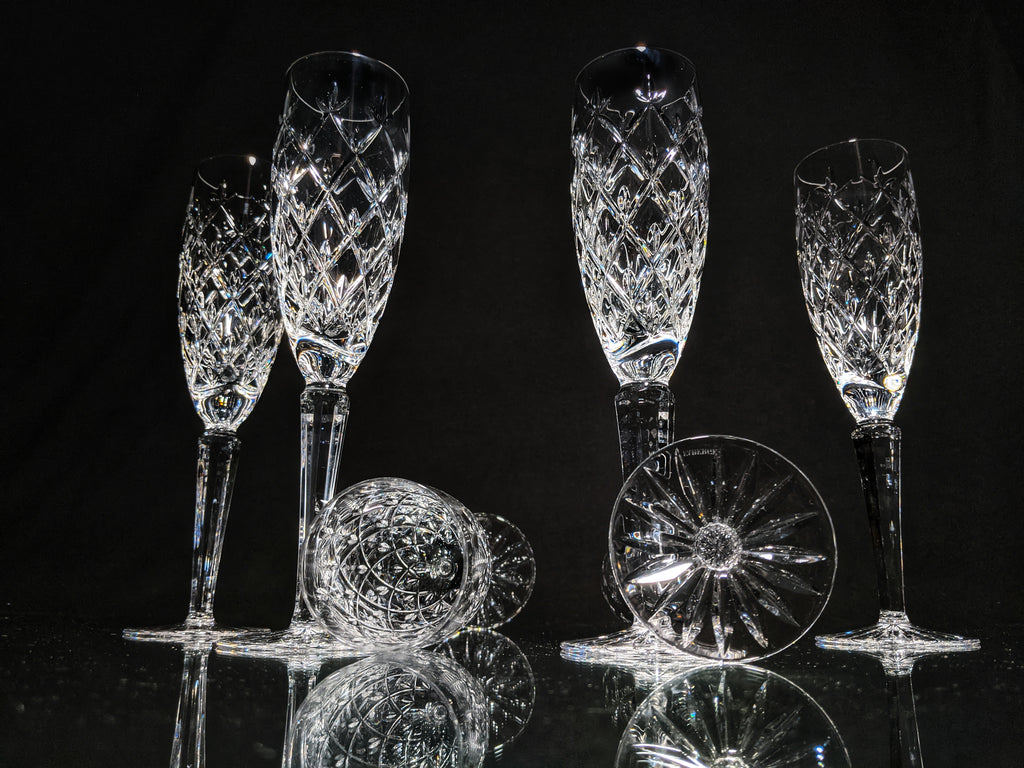 Faberge Clear Crystal Flutes