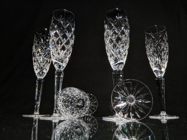 Faberge Clear Crystal Flutes