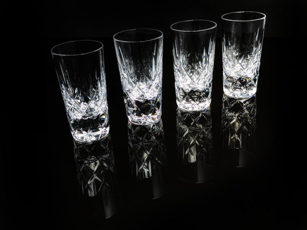 Faberge Vodka Clear Crystal Shot Glasses  Set of 4 NIB