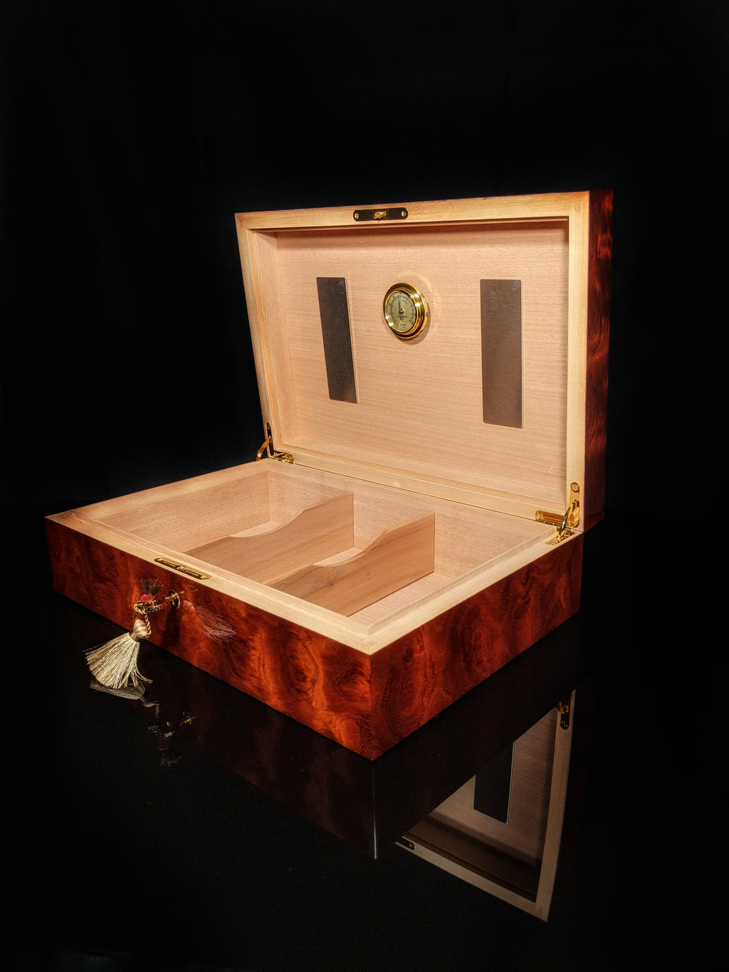 Elie Bleu Bubinga Wood Humidor 110 count