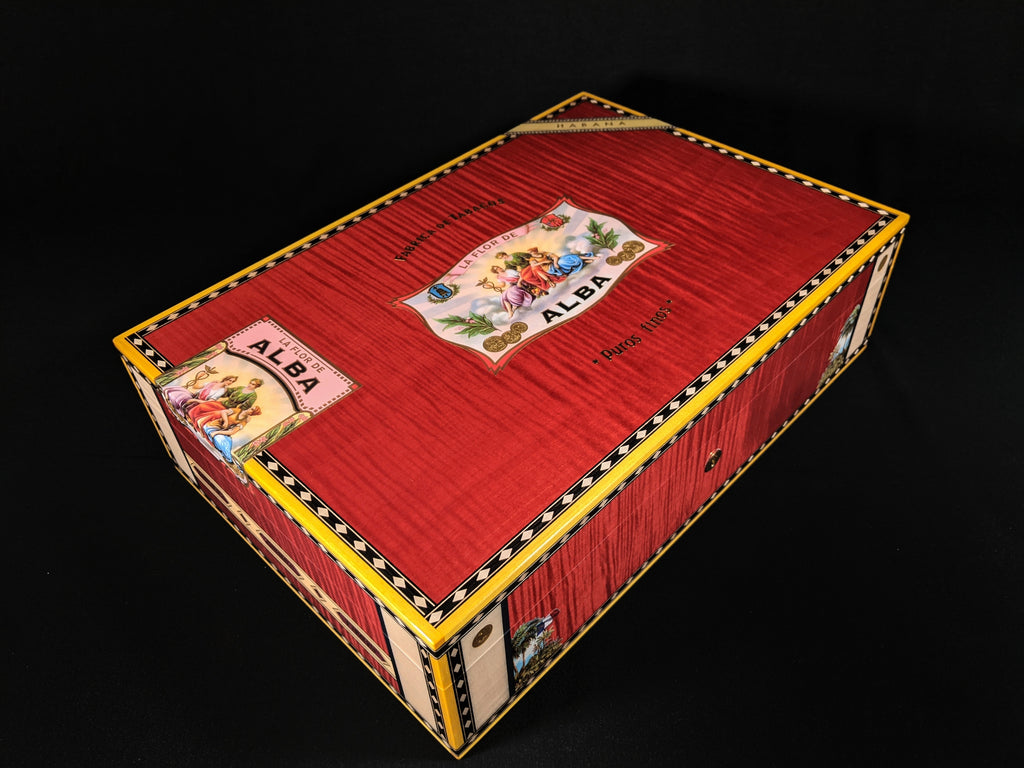 Elie Bleu Alba Red Sycamore Humidor 110 count