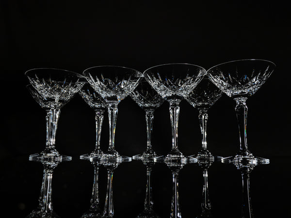 Faberge Clear Crystal Martini Glasses