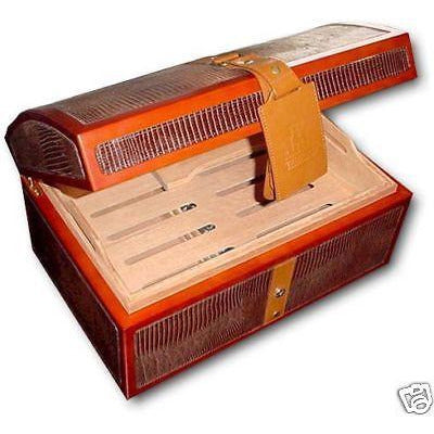 Royal Jamaican Brown Lizard Faux Skin Humidor NIB