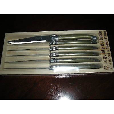 Laguiole Steak Knives with Olive Handles