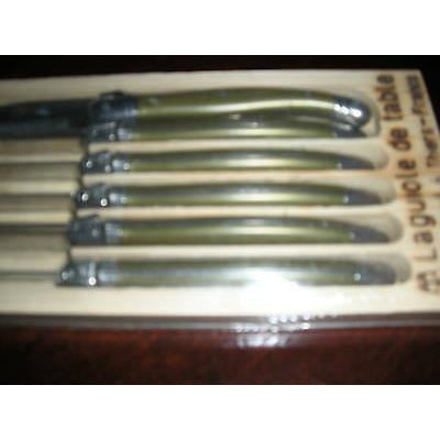 Laguiole Steak Knives with Olive Handles