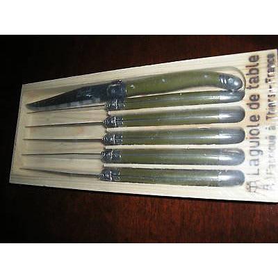 Laguiole Steak Knives with Olive Handles
