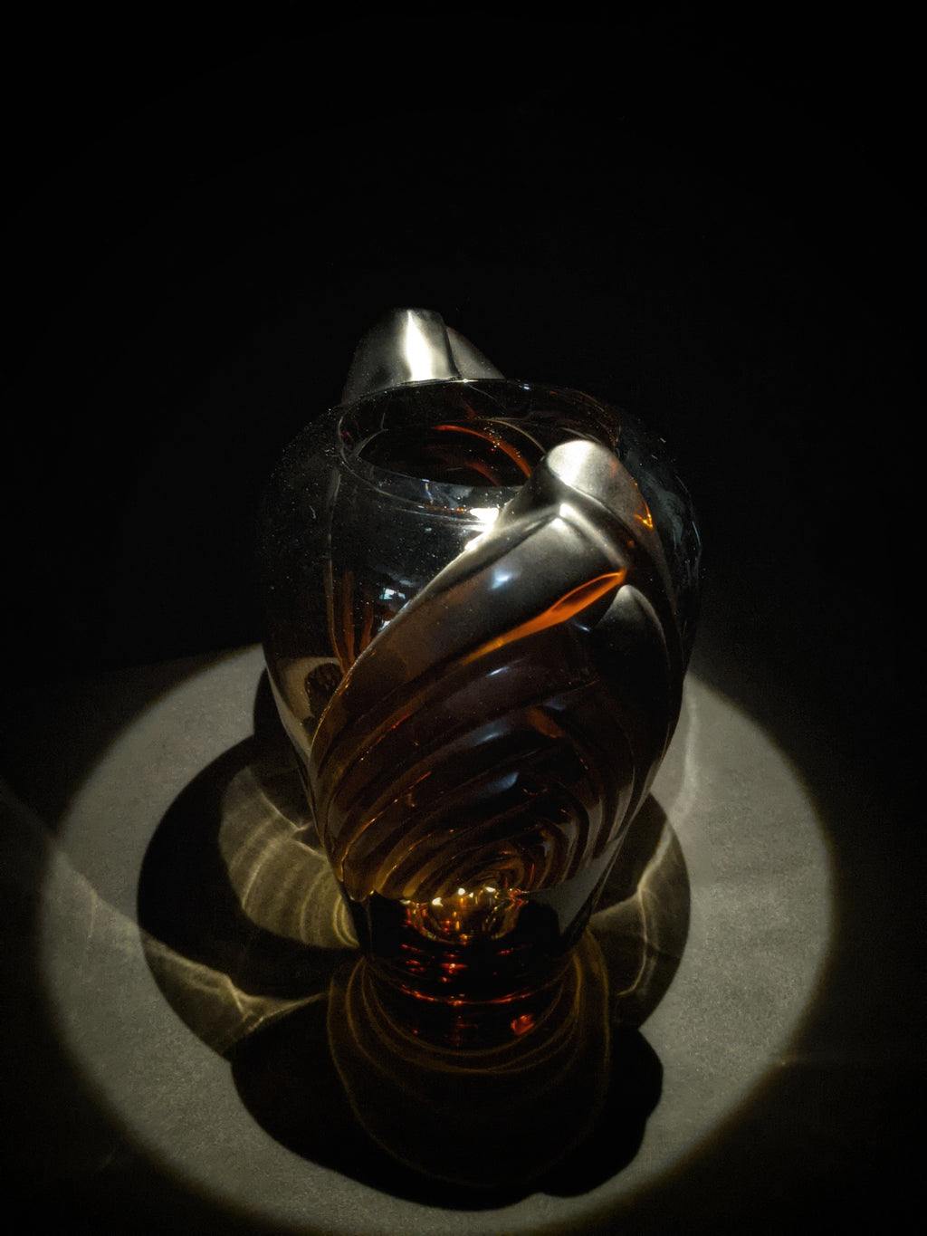 LALIQUE "Marrakech" Vintage Sculptural Art Glass Vase by Marie-Claude Lalique