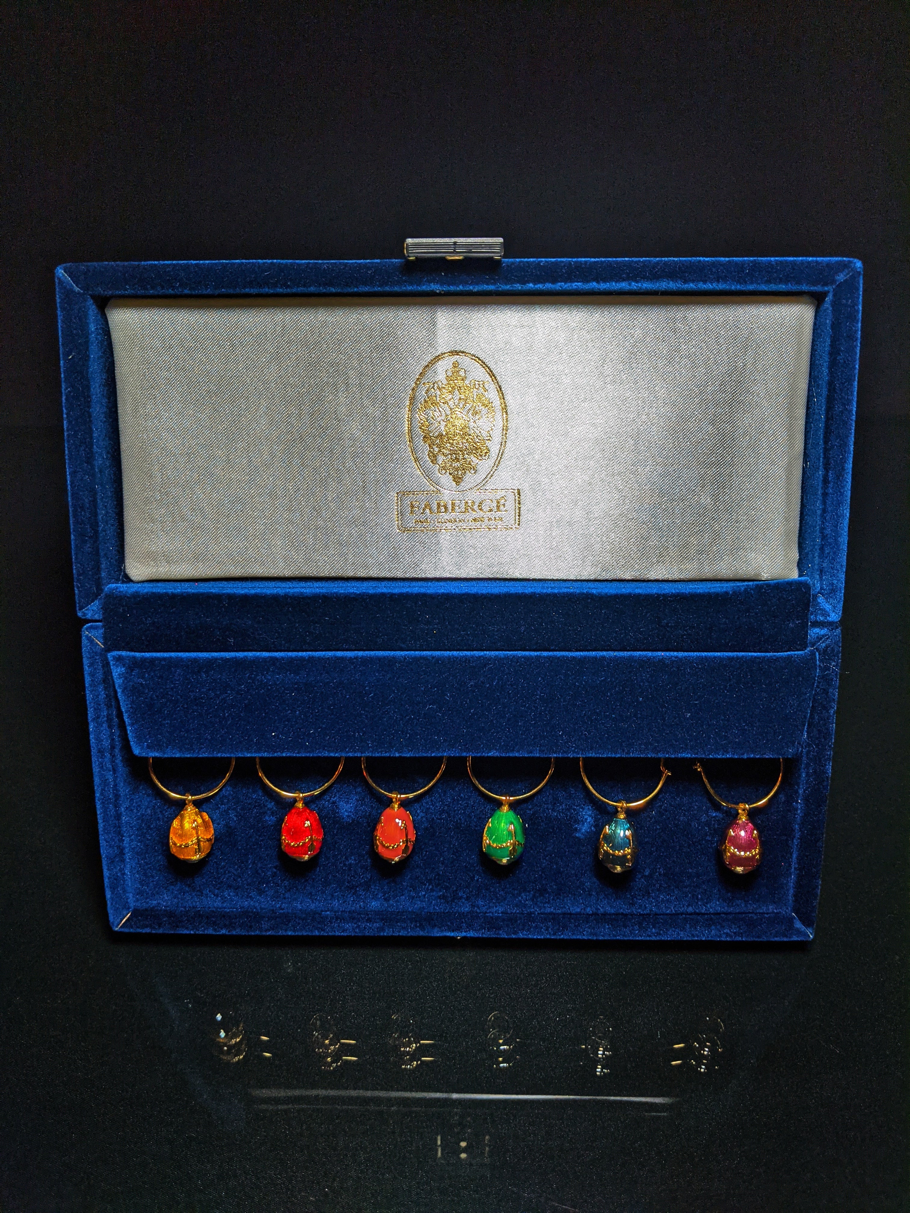 Faberge Wine Glass Charm Set