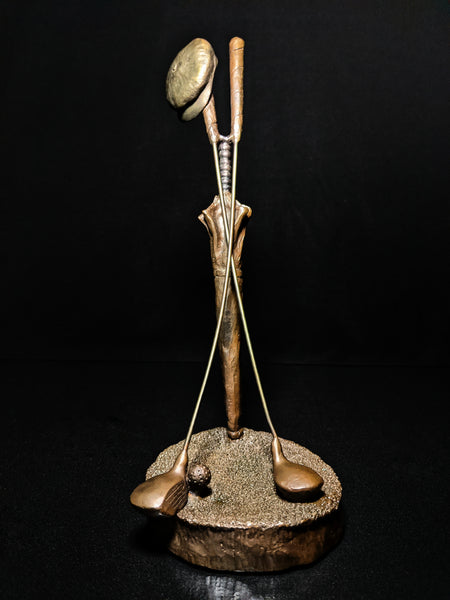 Mark Hopkins Bronze Golf Sculpture " Woods "