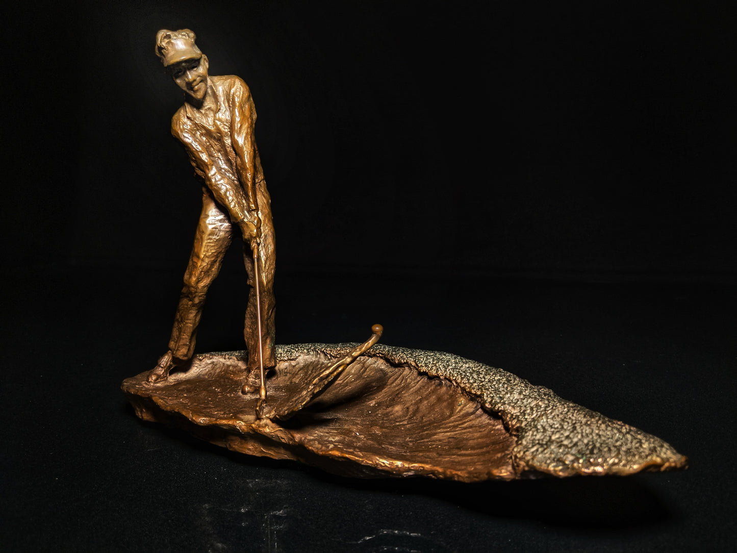 Mark Hopkins Golf Series Bronze Sculpture " Trapshot "
