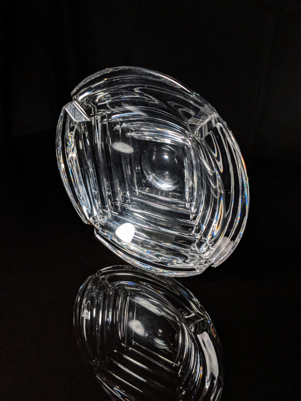 Heavy Glass Cigar Ashtray 7" Diameter