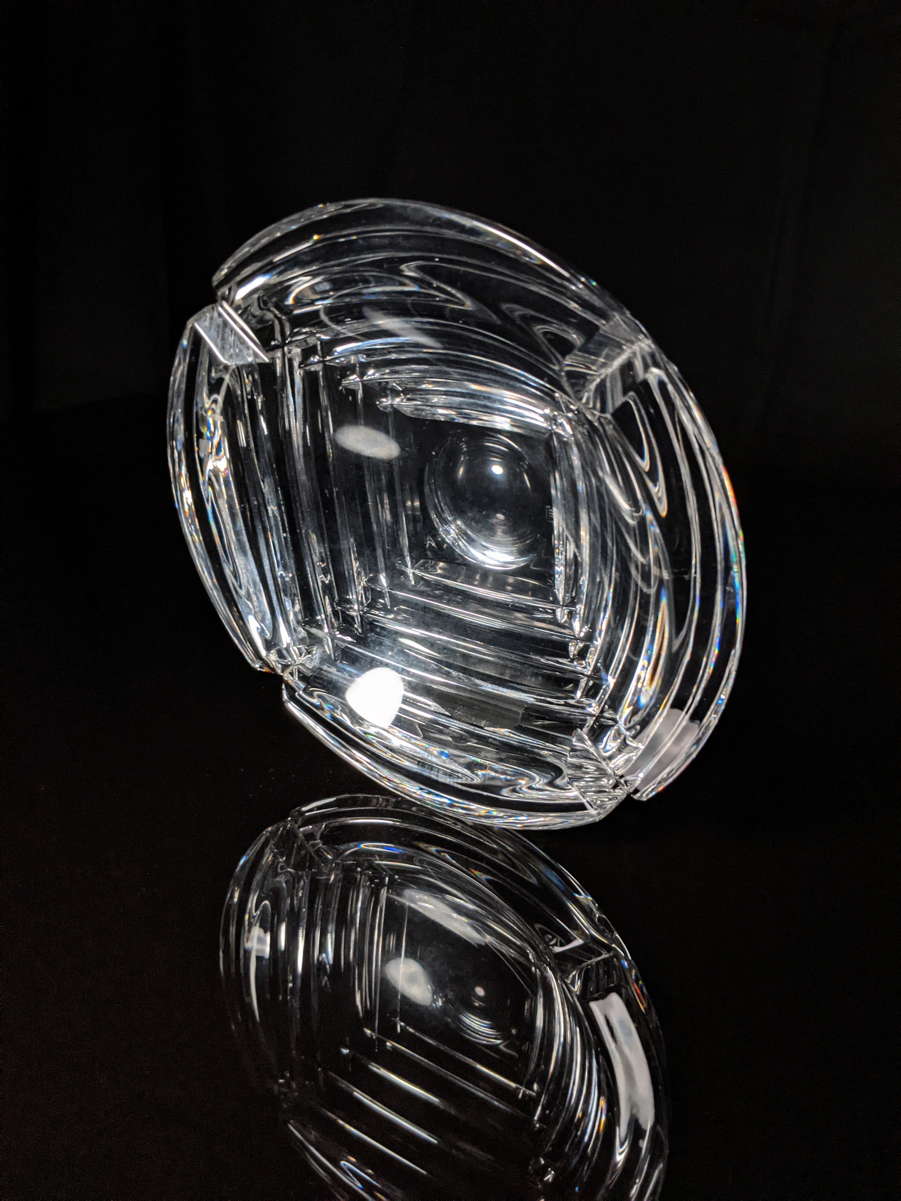 Heavy Glass Cigar Ashtray 7" Diameter