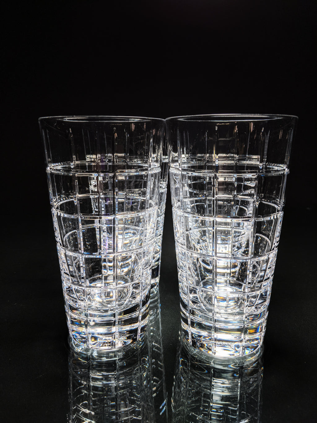 Faberge Metropolitan  Highball Glasses set of 4 NIB. 6" H x 3.25"