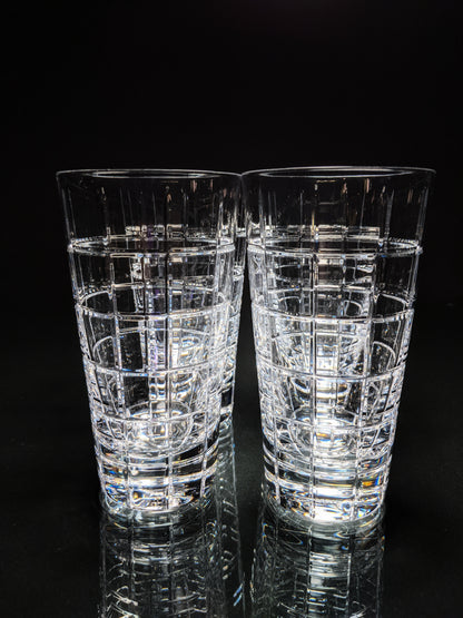 Faberge Metropolitan Tall Clear Crystal Glasses