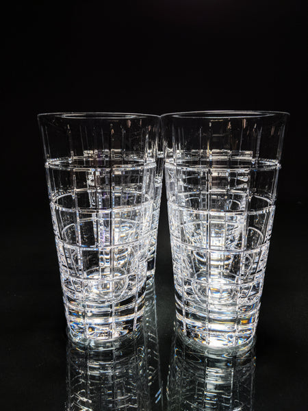 Faberge Metropolitan  Highball Glasses set of 4 NIB. 6" H x 3.25"
