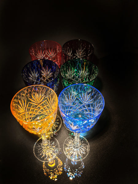 Faberge Odessa Colored Crystal Glasses