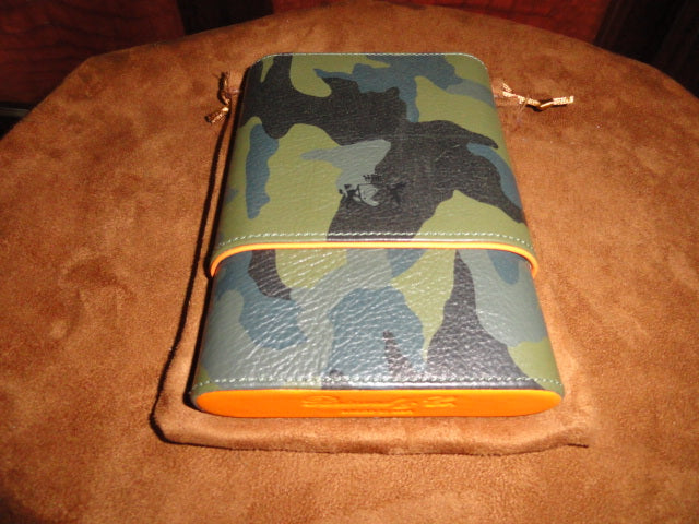 Brizard and Co. Golfer’s Case (Show Band 5) — Camouflage & Orange Leather, New in Box