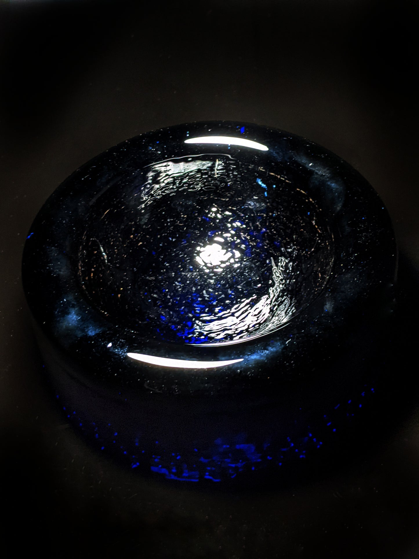Blue Glass Ashtray