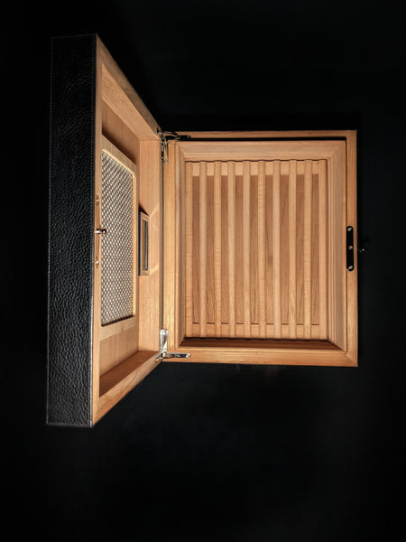Brizard & Co - "Airflow" Cigar Humidor - Sunrise Black and Zebrawood 60 / 70 Count