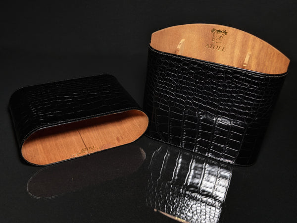 atoll cigar case in Black Croc