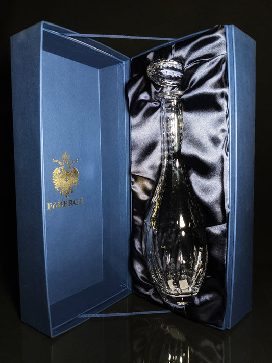 Faberge Bristol Clear Crystal Decanter NIB