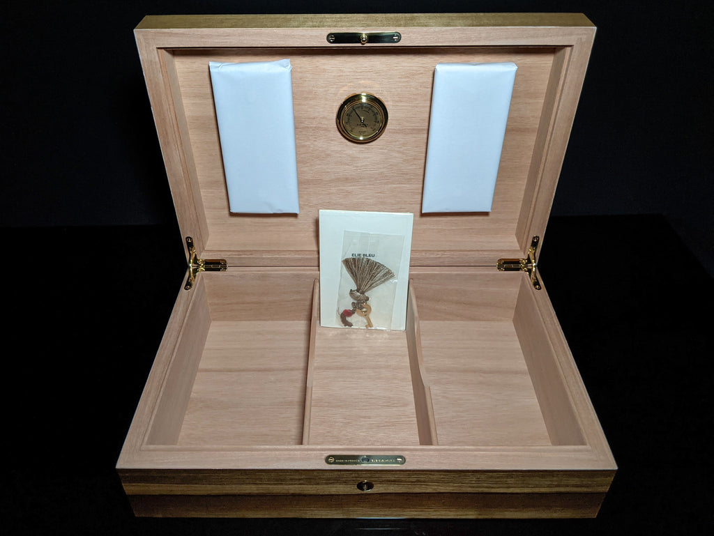Elie Bleu Limba Wood Humidor 110 count