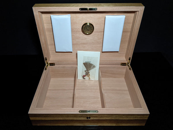 Elie Bleu Limba Wood Humidor 110 count