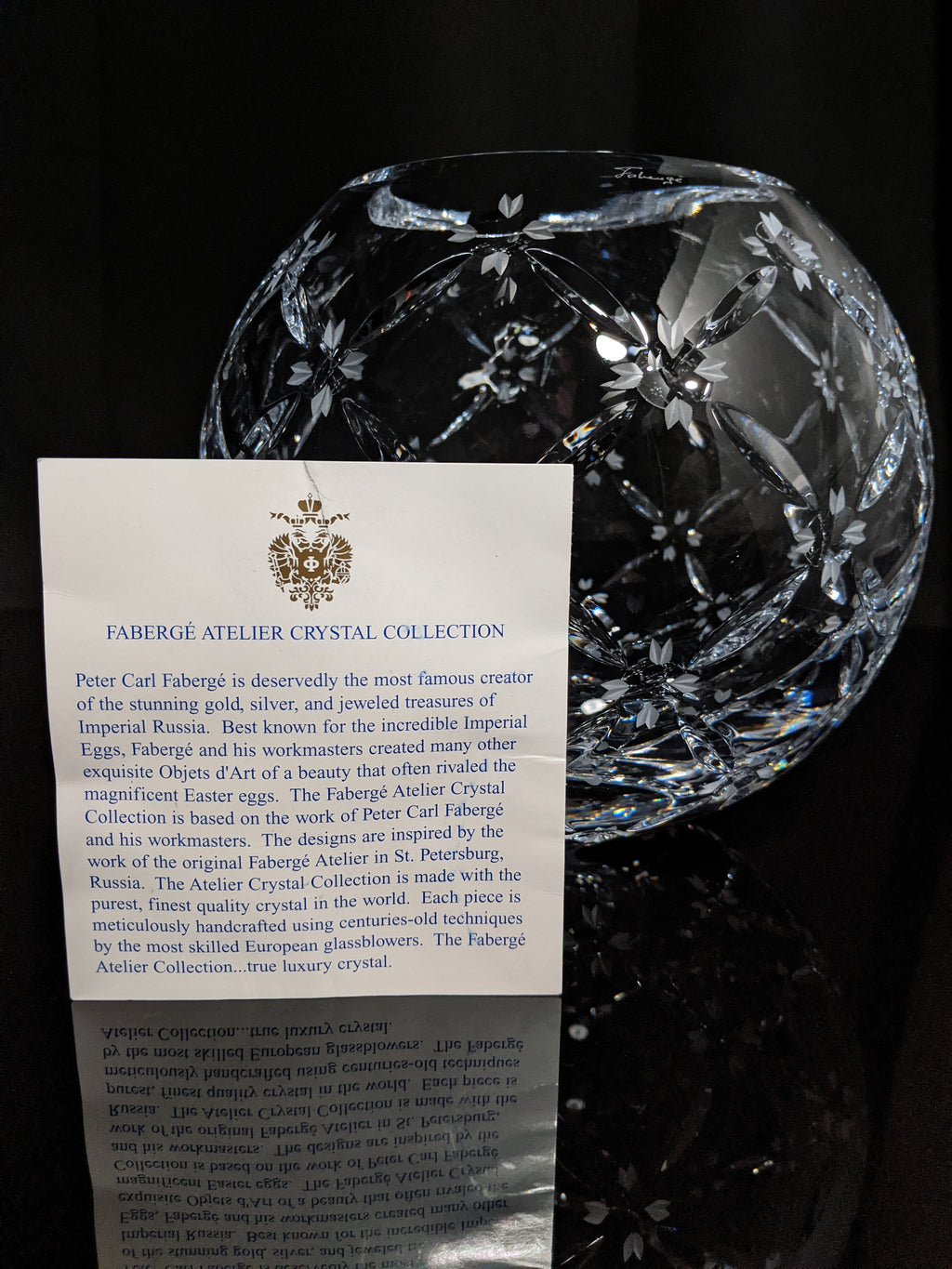 Faberge  Crystal Collection Bowl NIB
