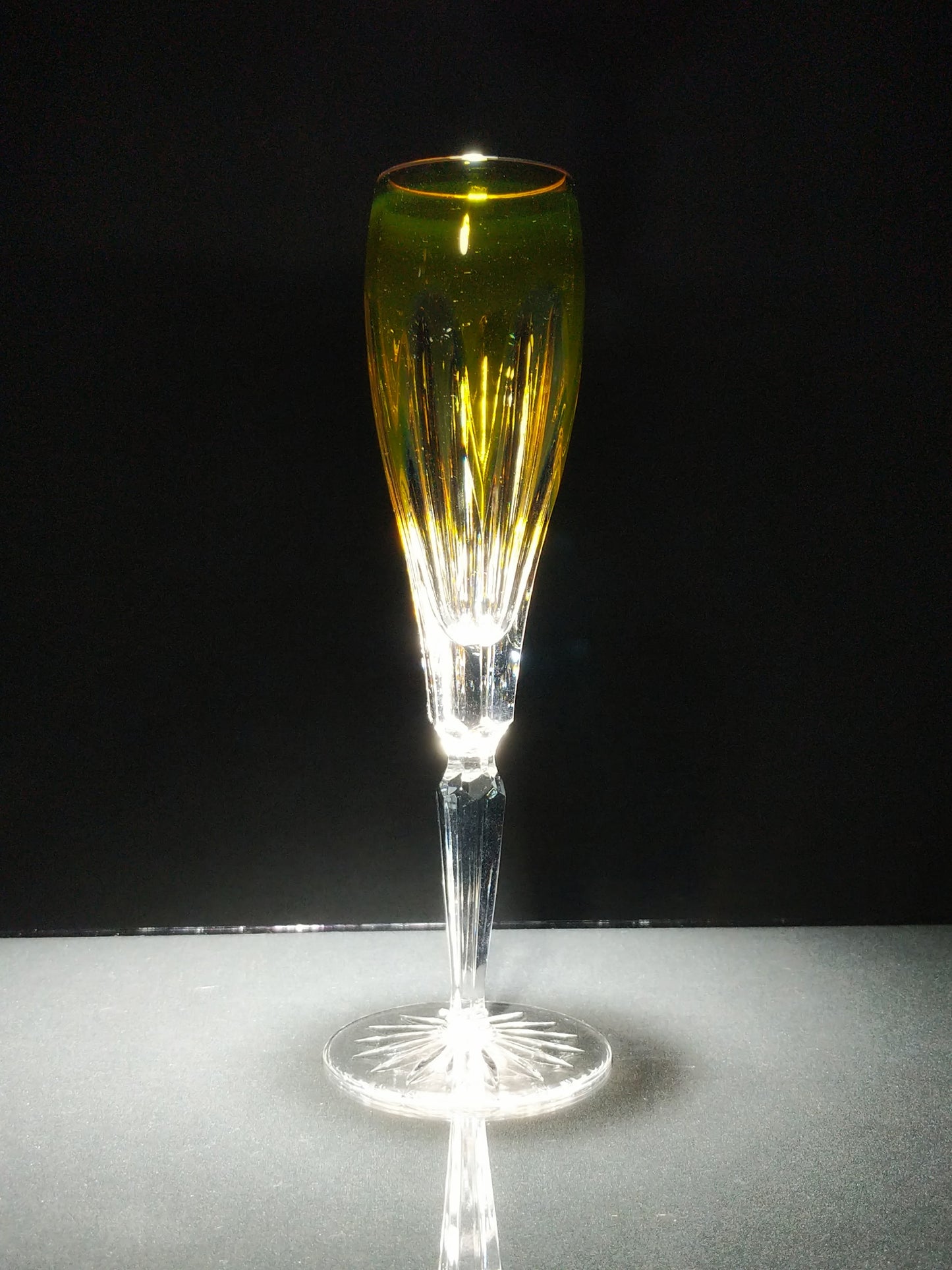 Faberge Lausanne Crystal Colored Flutes