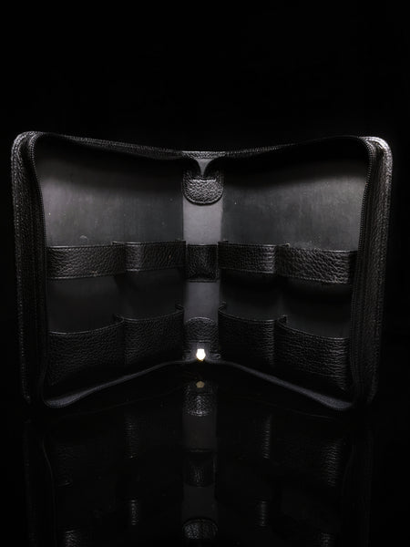 Pheasant Black Leather Carrying Case NIB