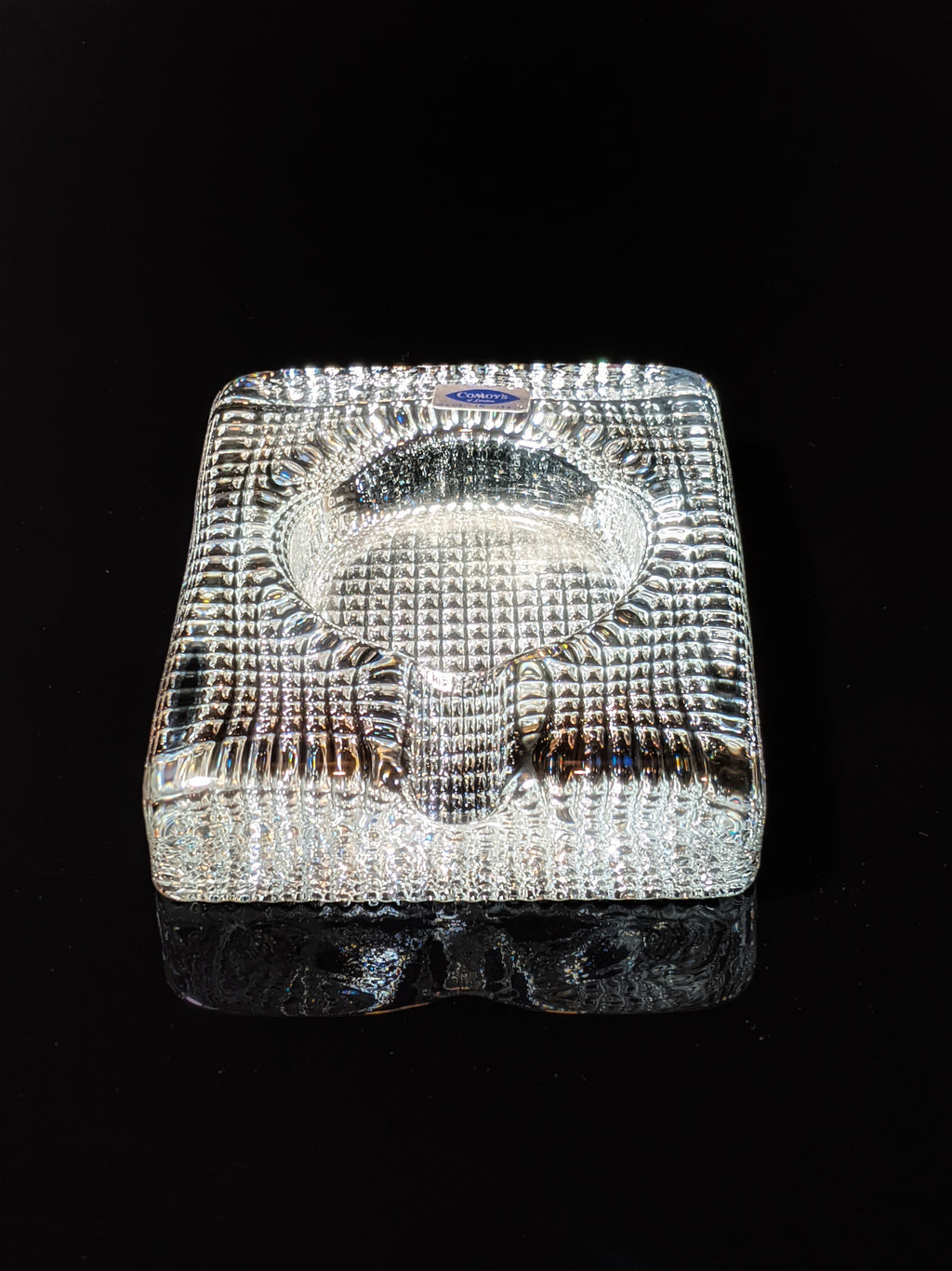 Comoy's of London Glass Cigar Ashtray made in Italy