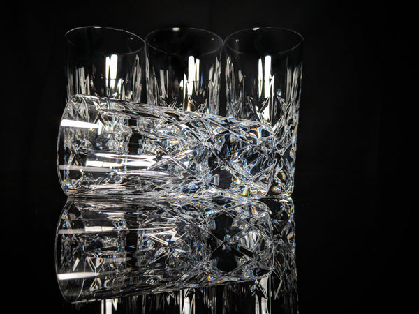 Faberge Clear Crystal Shot Glasses  Set of 4 NIB
