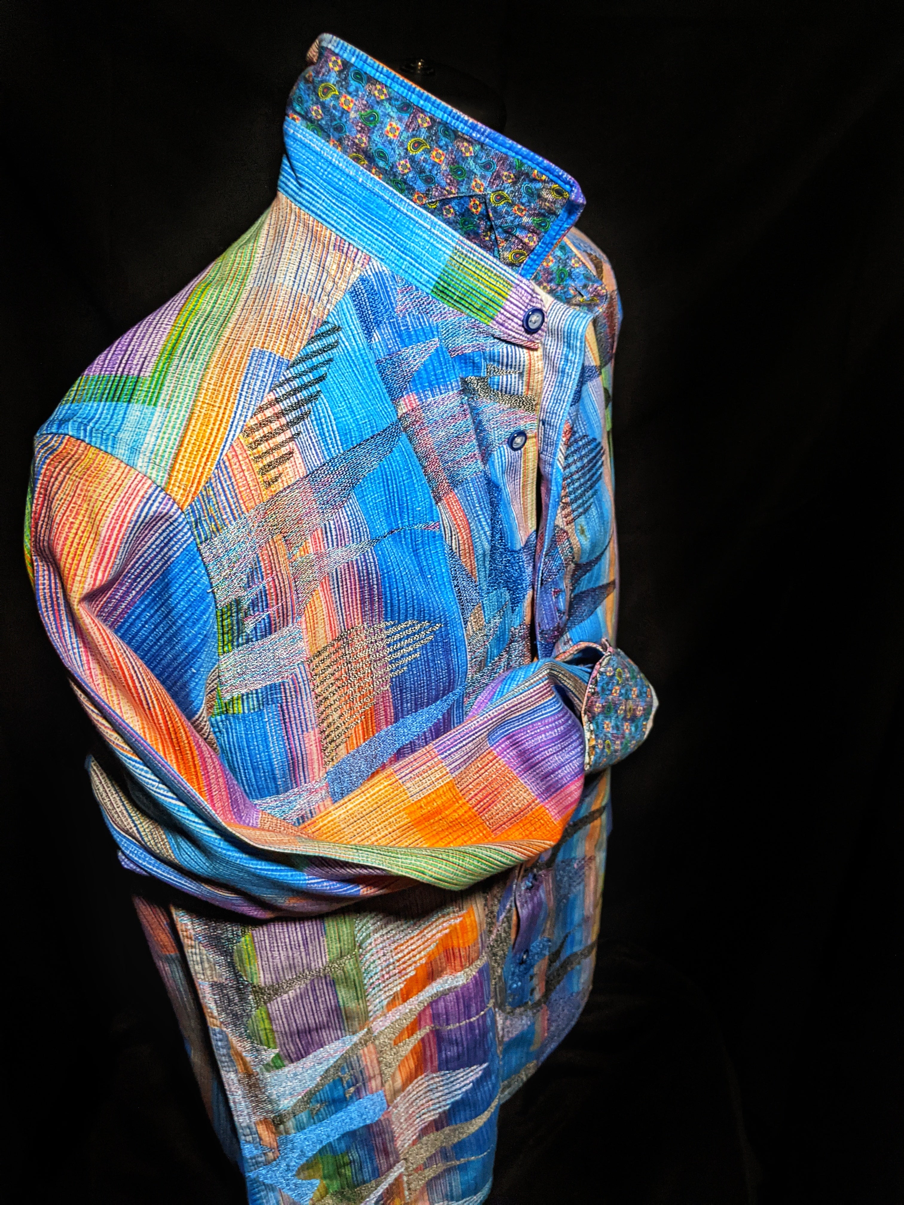 Robert Graham - Colorful Long Sleeve - Men's Medium Button Down Classic Fit