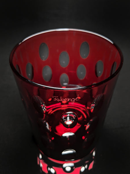 Faberge Colored Crystal Bubble Glasses