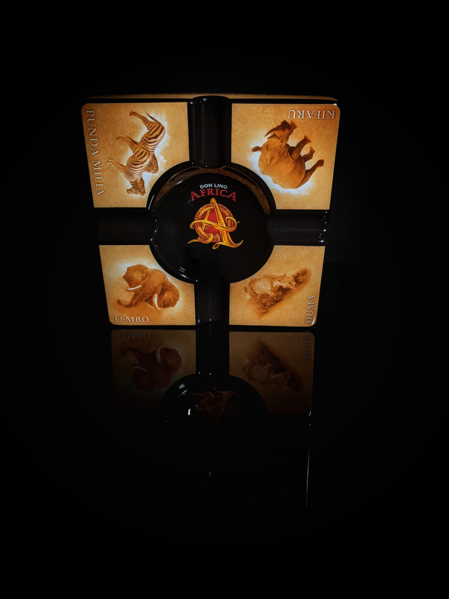 Don Lino "Africa" Ceramic Cigar Ashtray- New in the Box 10" Square