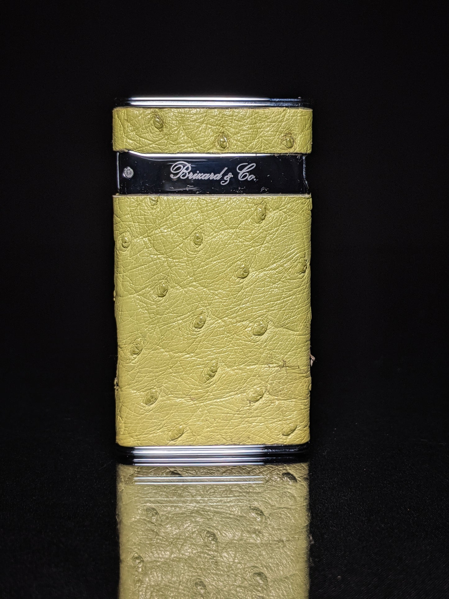 Brizard and Co Ostrich Matcha Sottile Lighter