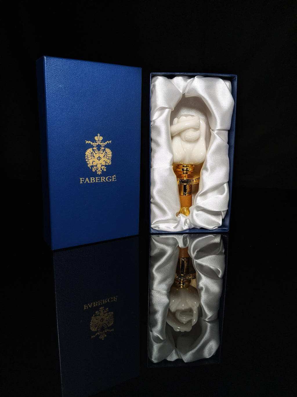 Faberge Monkey Hear No Evil -See No Evil Bottle Stopper NIB