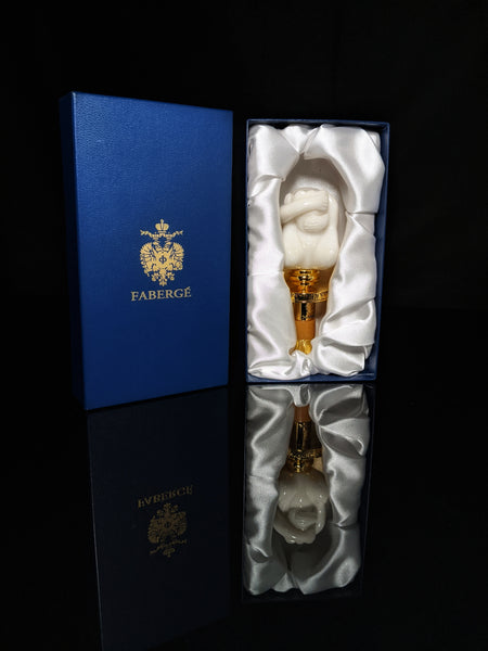 Faberge Monkey Hear No Evil -See No Evil Bottle Stopper NIB