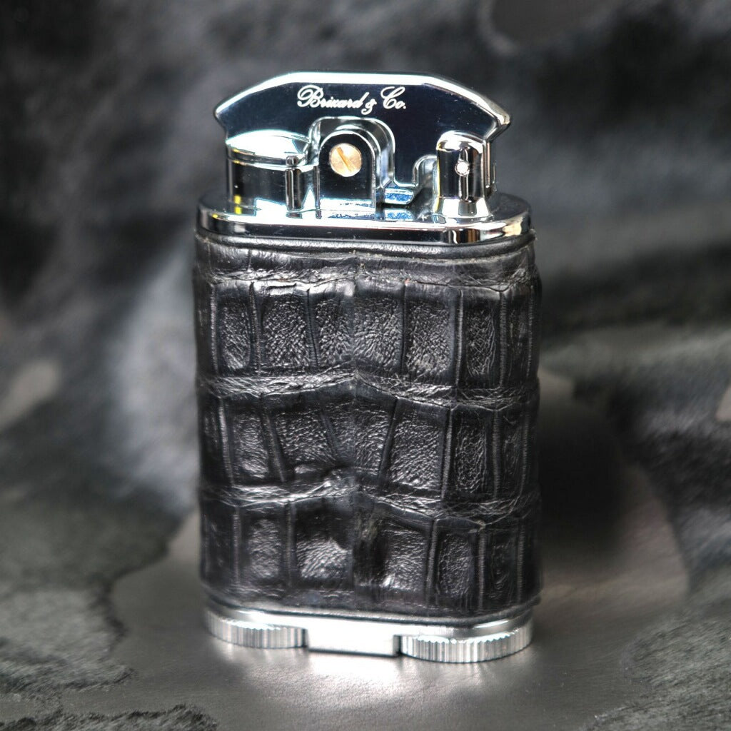 Brizard and Co. Gatsby Table Lighter — Black Caiman, New in Box