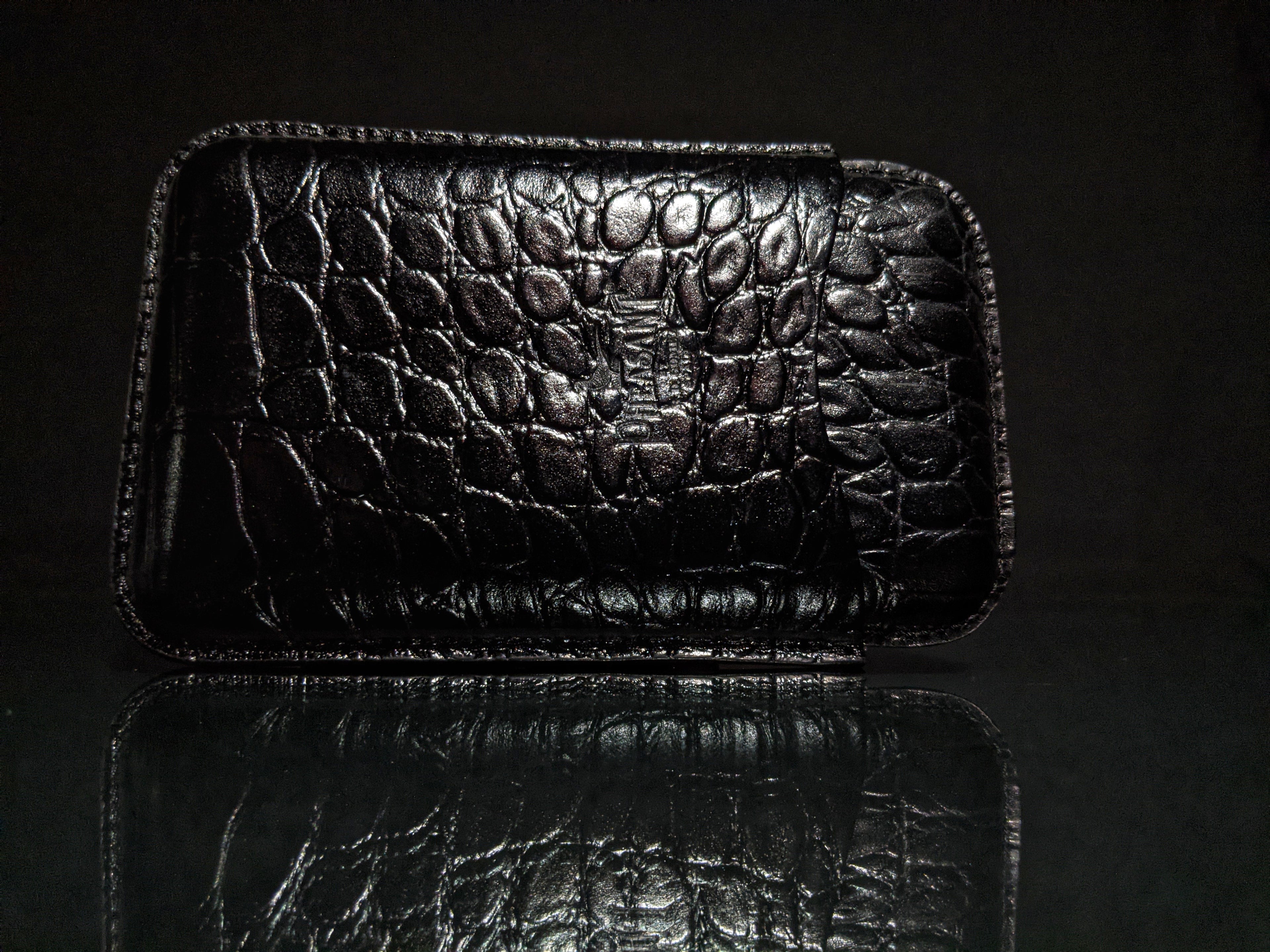 Pheasant by RD Gomez Black Croc Embossed Leather  Case
