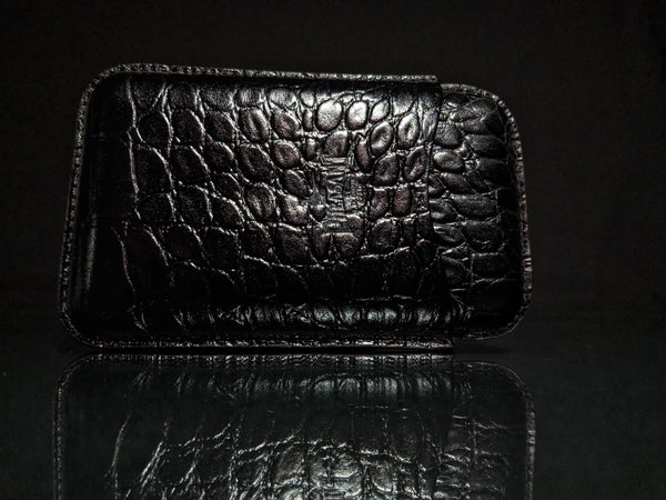 Pheasant by RD Gomez Black Croc Embossed Leather  Case