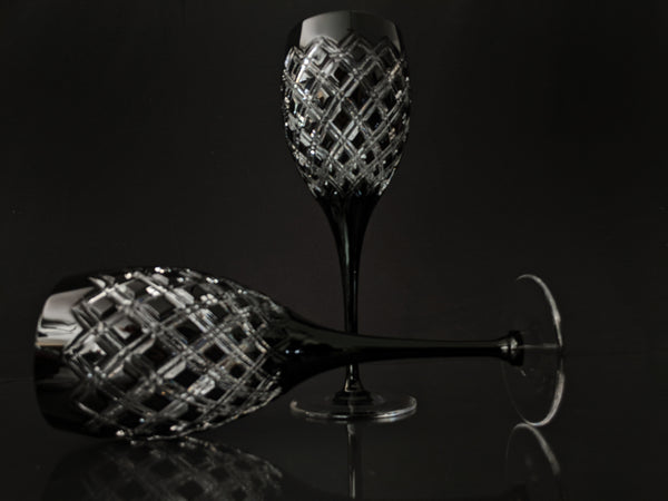 AJKA Athenee Black Onyx Crystal Goblets