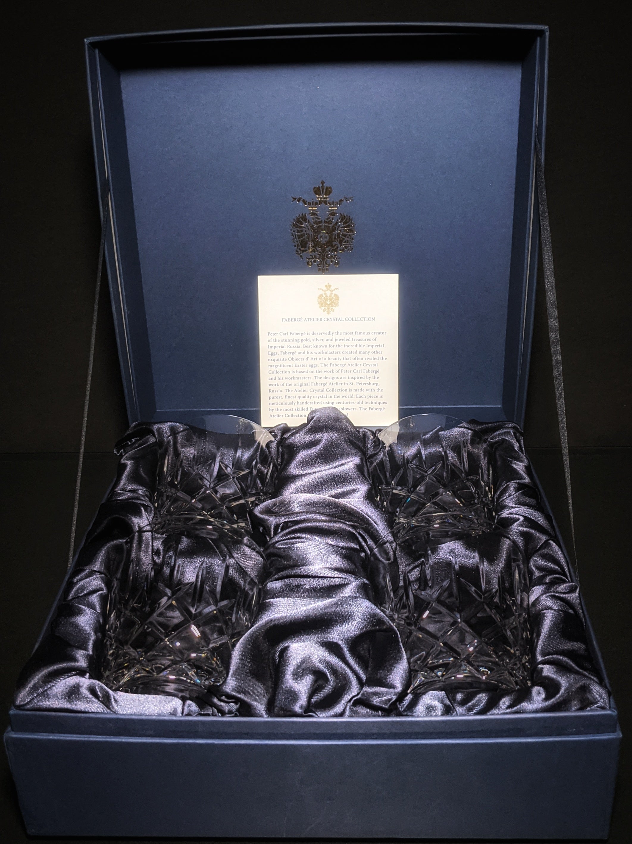 Faberge Crystal Old Fashion Glasses