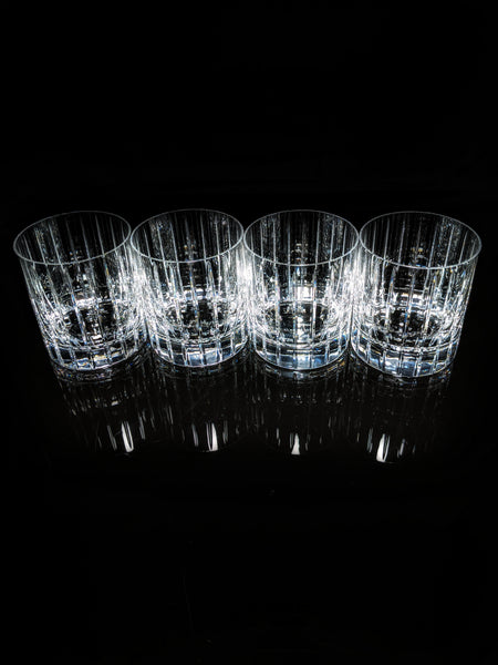 Faberge Atelier Crystal Collection  Highball Glasses set of 4 NIB  5 1/4" H x 2 7/8" W