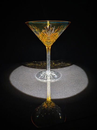 Faberge Crystal Colored Martini Glasses