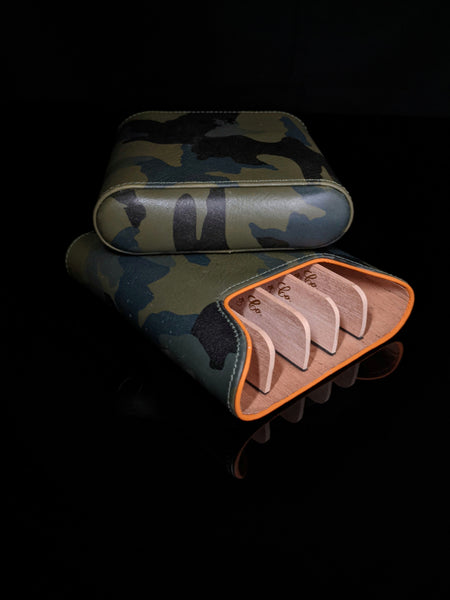 Brizard and Co Golfer's Case  ( Showband 5 ) Camouflage and Orange Leather NIB