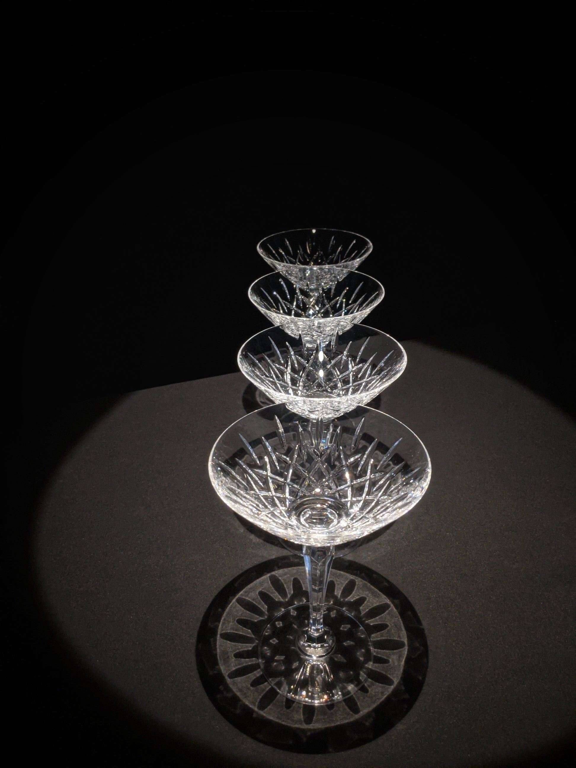 Faberge Clear Crystal Martini Glasses