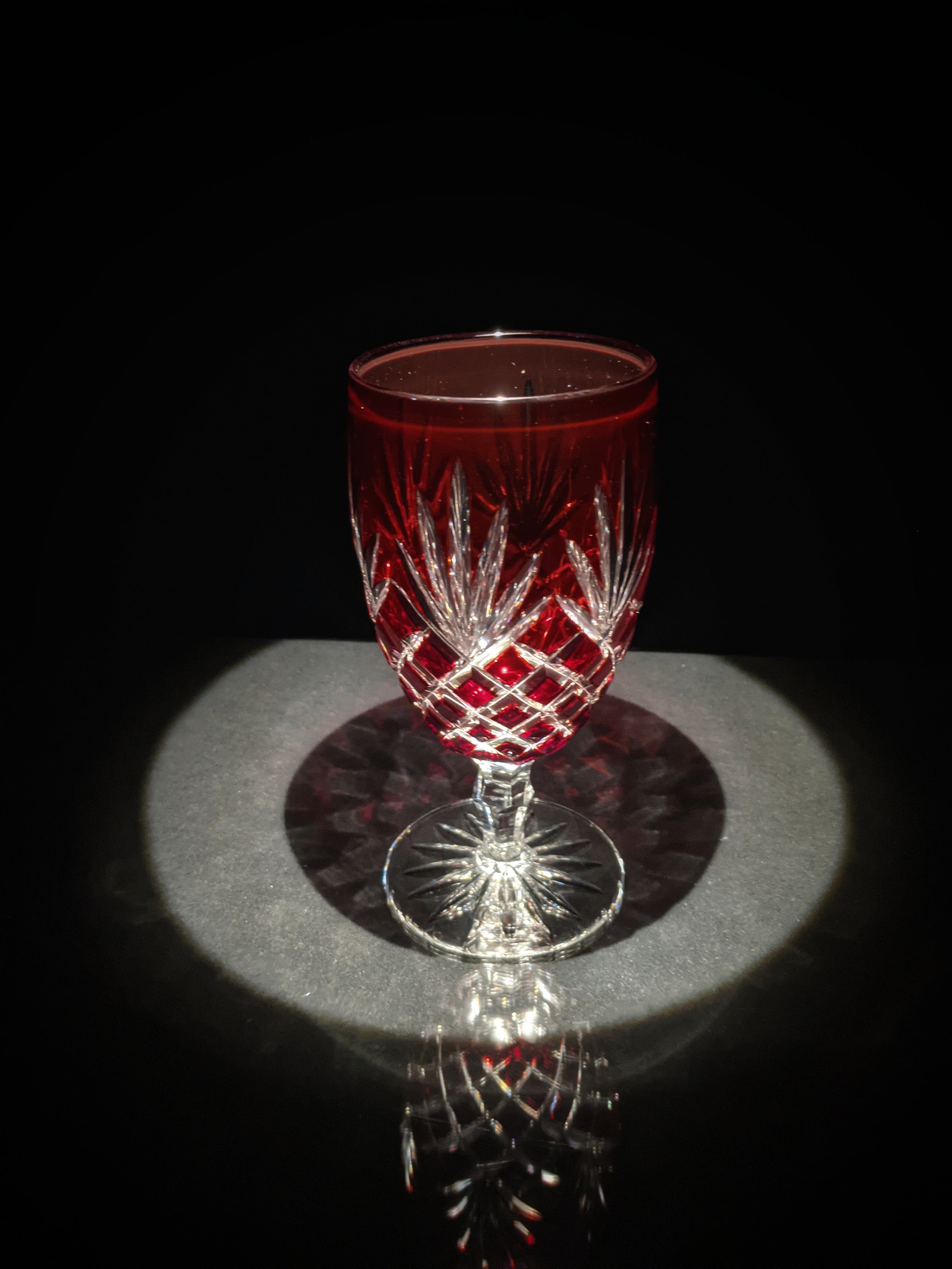 Fabergé Odessa Ruby Red Crystal Beverage Glass